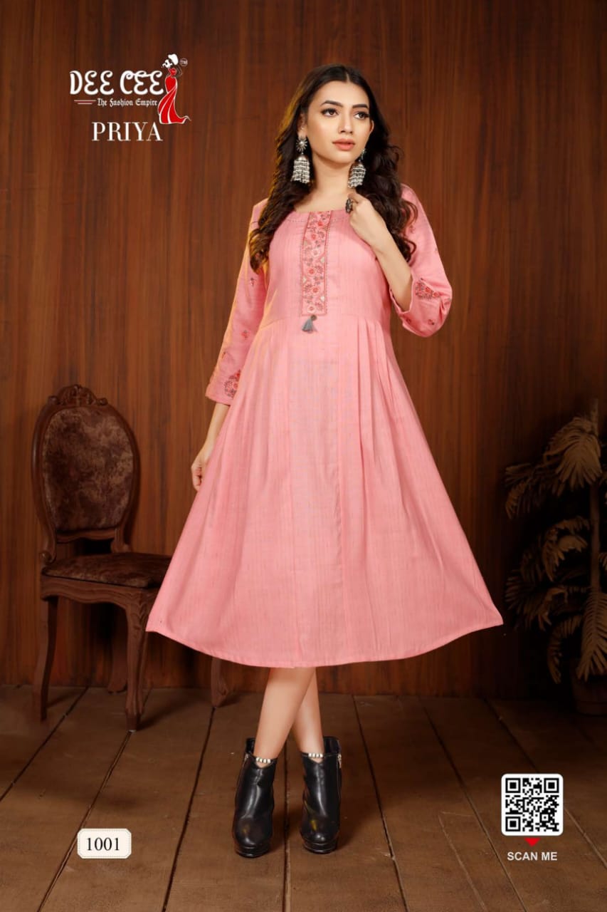 Priya By Dee Cee Rayon Anarkali Kurtis Wholesale Clothing Suppliers In India